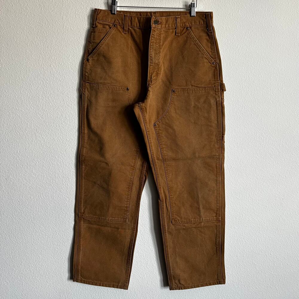 Carhartt B136 BRN brown double knee work wear carpenter pants